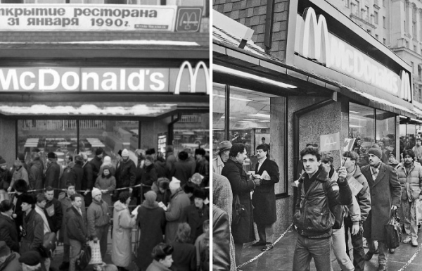 У СРСР перший Макдональдс відкрився лише 1990 року В СССР первый Макдональдс открылся лишь в 1990 году