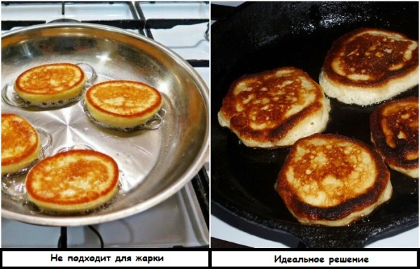 Оладки краще смажити на чавунній сковороді Оладьи лучше жарить на чугунной сковороде