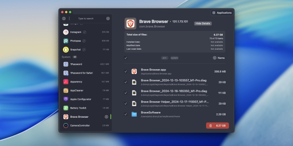 Pearlcleaner Как удалять программы через Pearlcleaner