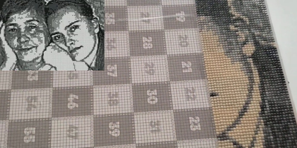 Вид алмазной мозаики по фотографии