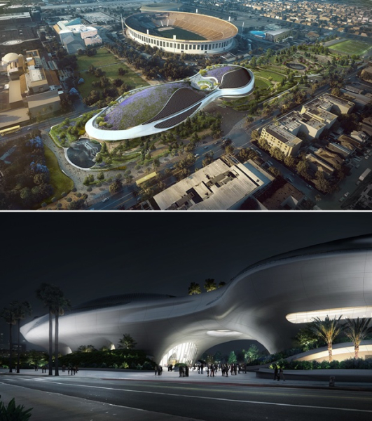 Проект Lucas Museum of Narrative Art розробили спеціалісти MAD Architects. Проект Lucas Museum of Narrative Art разработали специалисты MAD Architects.