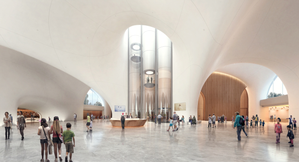 Центральний вестибюль Lucas Museum of Narrative Art (дизайн-проект). Центральный вестибюль Lucas Museum of Narrative Art (дизайн проект).