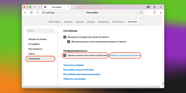 Як в Яндекс Браузері видаляти історію пошуку автоматично