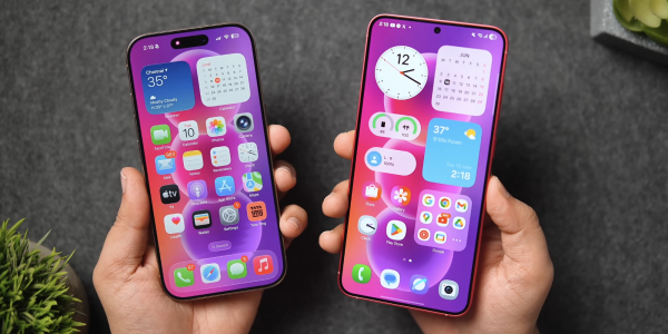 Порівняння iOS 26 та One UI 8 Сравнение iOS 26 и One UI 8