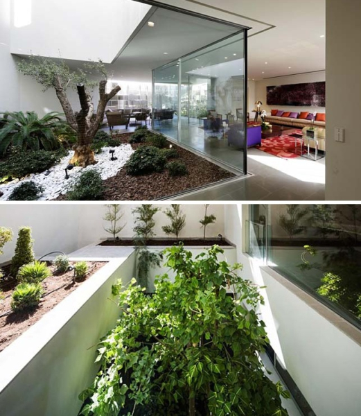 Оазисы света и растительности среди бетонных джунглей (Wall House, Кувейт).