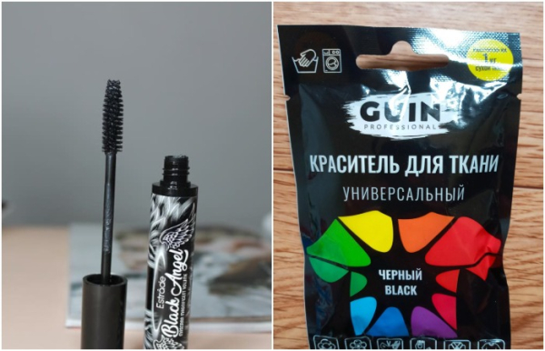 Используйте тушь или специальный краситель