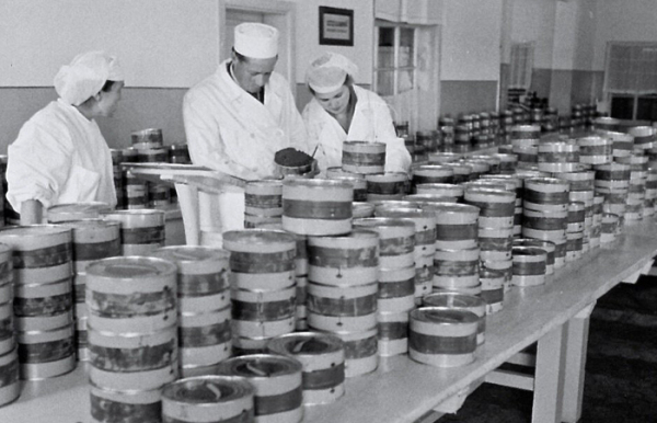 До 20 століття кілька розкладали в банку вручну. До 20 века кильку раскладывали в банку вручную.