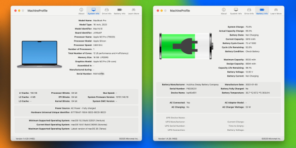 MachineProfile Как узнать характеристики компьютера с macOS: MachineProfile