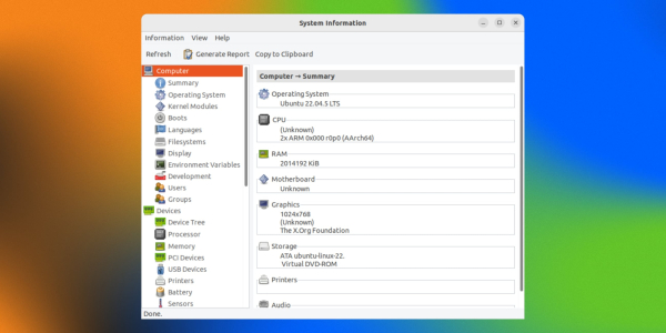 HardInfo Как узнать характеристики компьютера с Linux: HardInfo