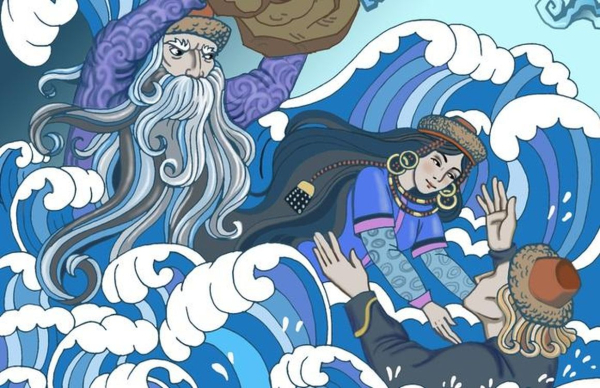 Дочь Байкала Ангара и богатырь Енисей.