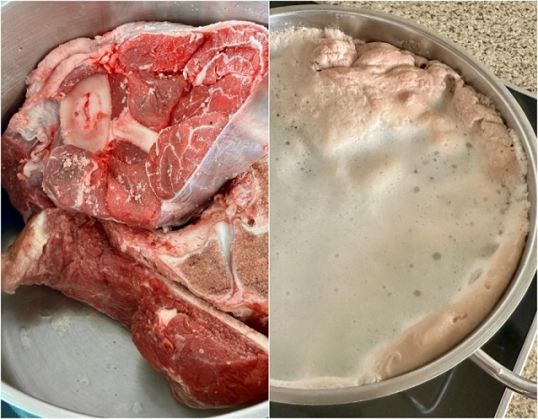 Якщо м'ясо жирне, бульйон буде каламутним Если мясо жирное, бульон будет мутным