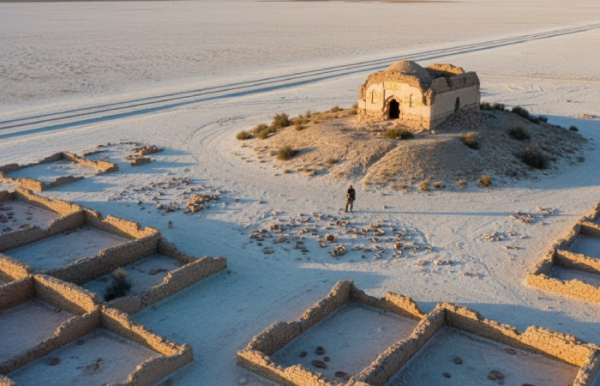 На дне Аральского моря нашли затопленый город 14 века.