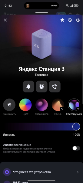 Управление через приложение