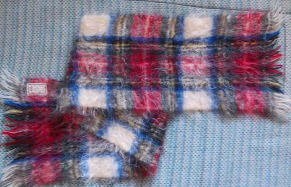 Мохеровий шарф виготовляли із вовни ангорських кіз. Мохеровый шарф изготавливали из шерсти ангорских коз.