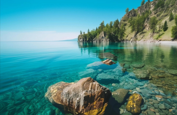 Лазурные воды Байкала.