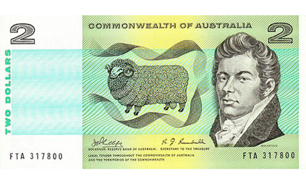 Купюра з портретом бунтівника Джона Макартура. Купюра с портретом мятежника Джона Макартура.