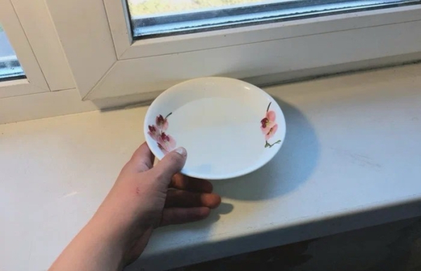 Миска с водой увлажнит воздух.