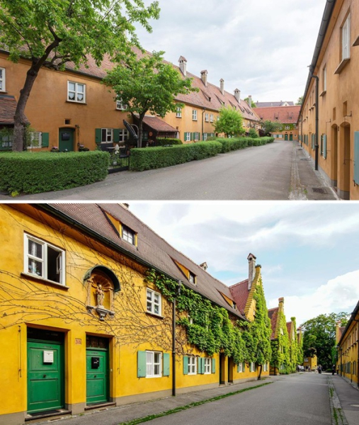 В каждой квартире есть собственный вход.