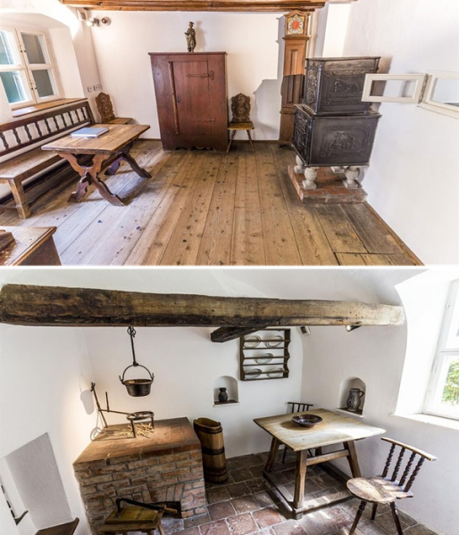 Исторический интерьер в одной из квартир.