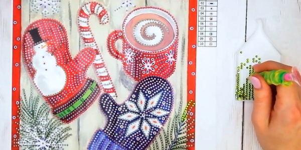 Алмазна мозаїка може бути з повною або частковою викладкою Вид алмазной мозаики с неполным покрытием