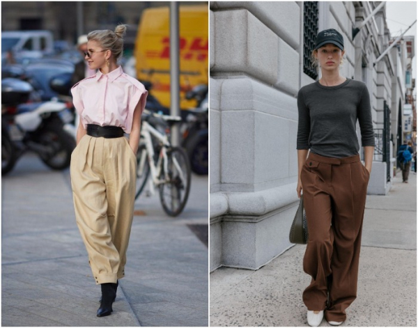 С брюками можно составить как деловой, так и расслабленный образ