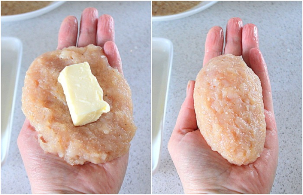 Заверните сливочное масло в котлету. / Фото: menunedeli.ru