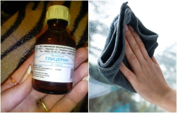 Протрите окна глицерином