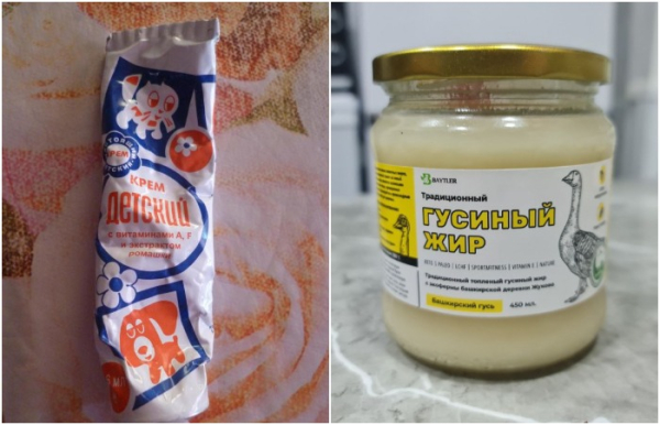 Девушки мазали лицо гусиным жиром или детским кремом