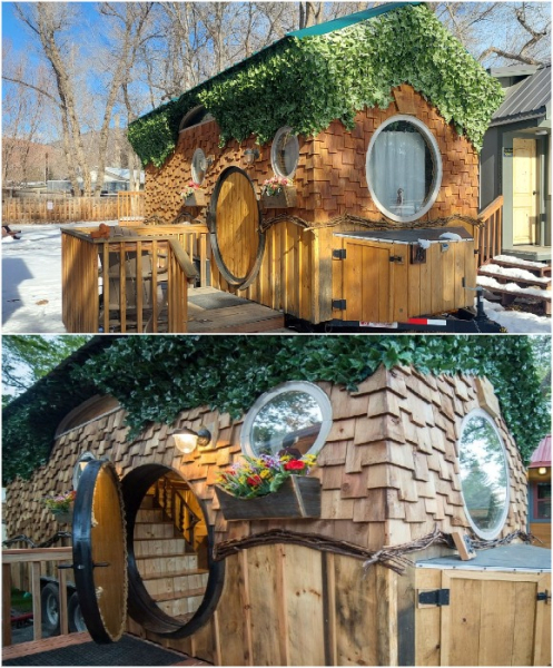 Колоритные круглые двери и окна.