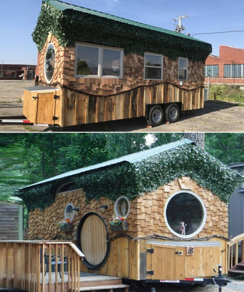 Колоритный мобильный домик.