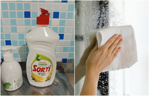 Подойдет любая жидкость для мытья посуды