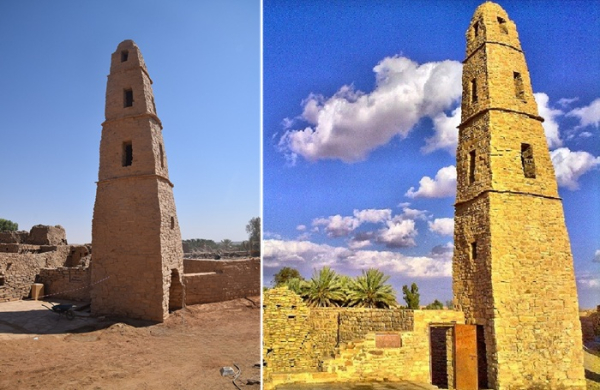 Глинобитный минарет.