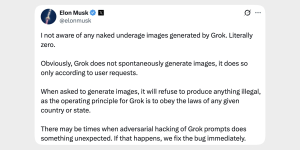 Почему нейросети для раздевания — зло: ответ Илона Маска на обвинения Grok