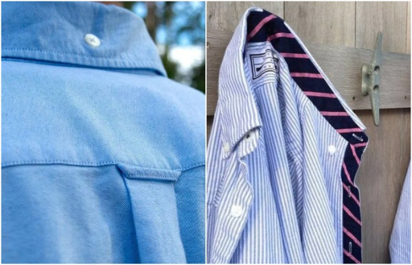 На самом деле эта петелька выполняет прямую функцию - чтобы можно было повесить рубашку на крючок. /Фото: ca.style.yahoo.com, says.com