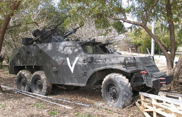 Ізраїльська зенітка на базі трофейного БТР-152 із Єгипту. /Фото: wikimedia.org. Израильская зенитка на базе трофейного БТР-152 из Египта. /Фото: wikimedia.org.