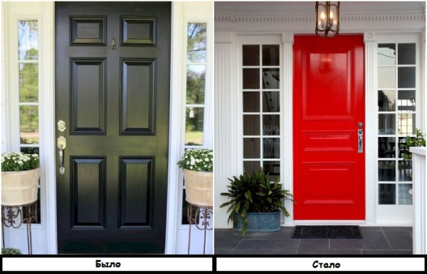Дверь после покраски