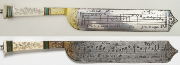 Нож с партитурой для теноровой вокальной партии. /Фото: davisreproductions.com