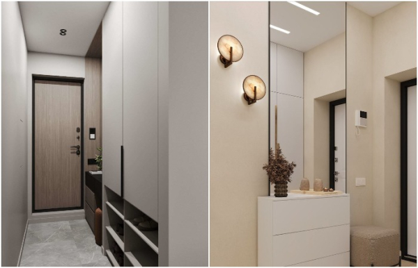 Вбудована шафа та велике дзеркало Встроенный шкаф и большое зеркало