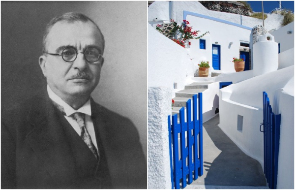 Ионнис Метаксас приказал покрасить дома в бело-голубой цвет