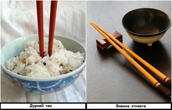 Палочки нужно класть на специальную подставку