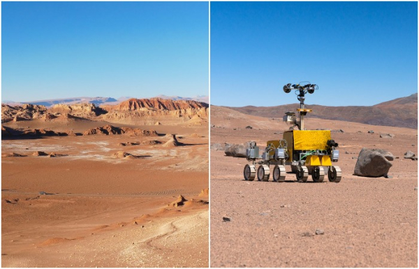 Атакама - пустыня, чьи просторы бороздят марсоходы. /Фото: livescience.com, cdn.eso.org
