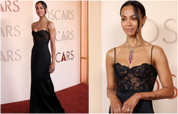 Зои Салдана в Saint Laurent