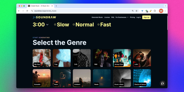 Нейросети для создания музыки: Soundraw