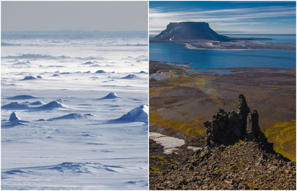 На Северном полюсе своя пустыня есть. /Фото: secretatlas.com, en.wikipedia.org