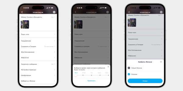 Налаштування чату в месенджері BiP Настройки чата в BiP