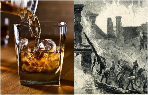 Пожар на складе виски закончился масштабным потопом. /Фото: rosotravel.com, en.wikipedia.org