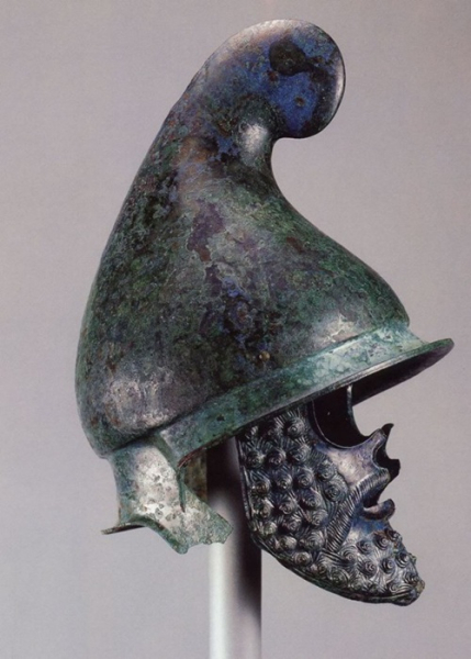 Один із найвідоміших шоломів античної історії. /Фото: http://theminiaturespage.com/ Один из самых известных шлемов античной истории. /Фото: http://theminiaturespage.com/