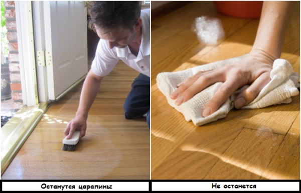 Вместо абразивных щеток используйте мягкие тряпки