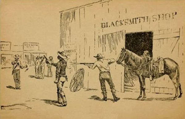 Изображение одного из эпизодов клановой войны между Саттонами и Тейлорами. /Фото: posterazzi.com