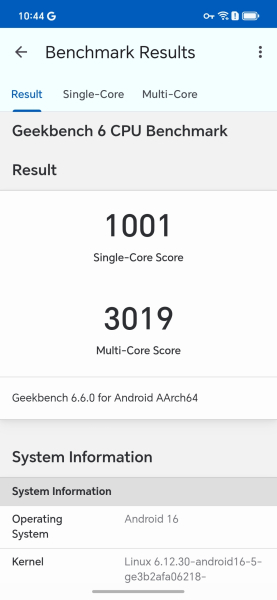 Honor 600 Lite в Geekbench 6